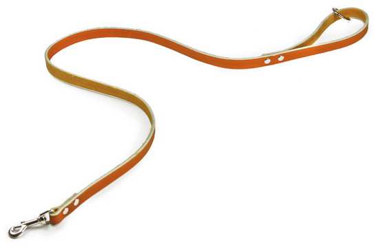 Utilia Pet GUINZAGLIO IN CUOIO DI BUFALO cm. 110x1,5 col. Arancione  FV30864 Utilia Pet