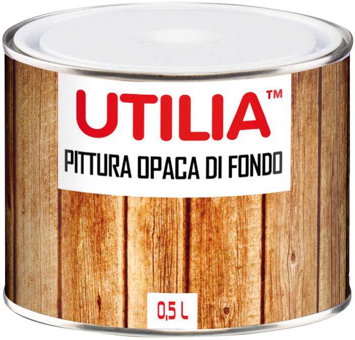 Utilia FONDO BIANCO OPACO PER LEGNO ml. 500 FV44940 Utilia