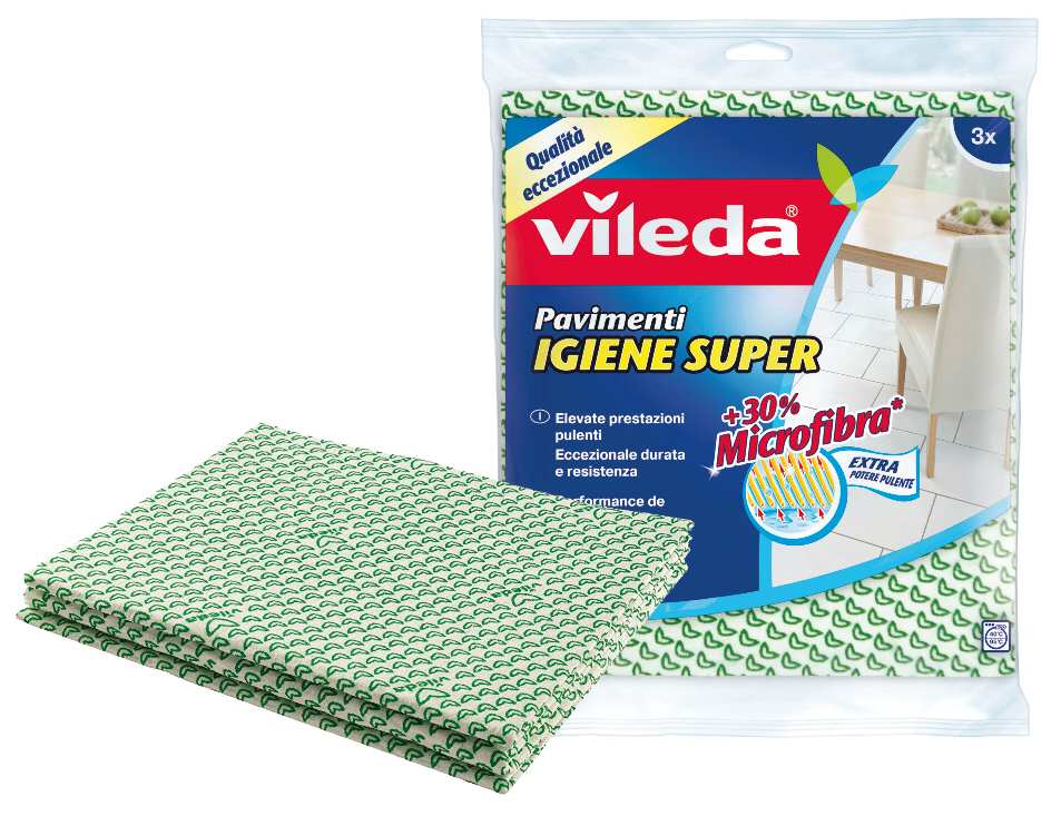 Vileda PANNO PAVIMENTI IGIENE SUPER PZ. 3 cm. 45x50 FV43171 Vileda
