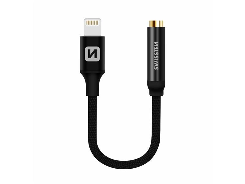 Adapter SWISSTEN Lightning to 3.5mm Jack Black TI3390360 SWISSTEN