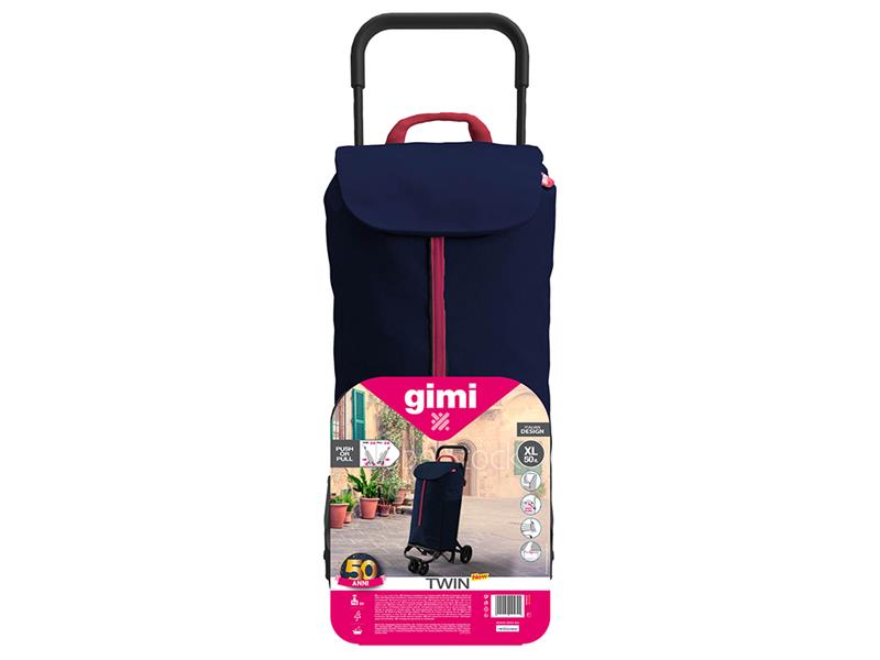 Shopping trolley GIMI Twin Blue 56l 169326 TI6432765 Gimi
