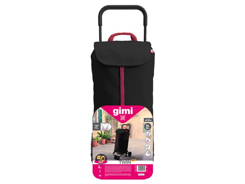 Shopping cart GIMI Twin Black 52l 169324 TI6434440 Gimi