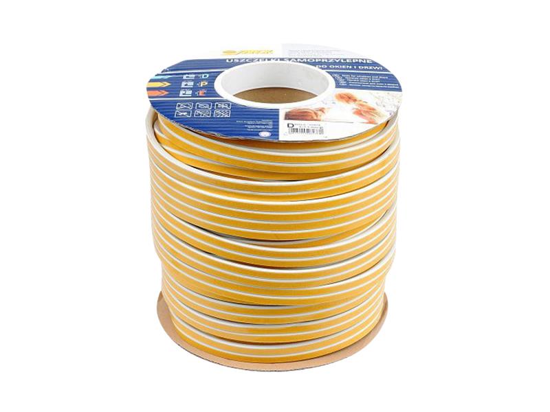 Self-adhesive window and door gaskets VOREL TO-76757 9x7,4mm TYPE D white 100m TI8854642 TOYA