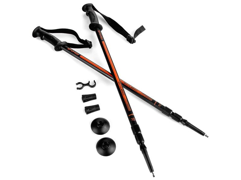 Trekking poles SPOKEY EKVILIBRO 1 pair with accessories black-orange TI6431133 SPOKEY