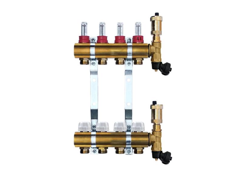 Brass manifold with automatic deaeration - 4 way TI6431407 