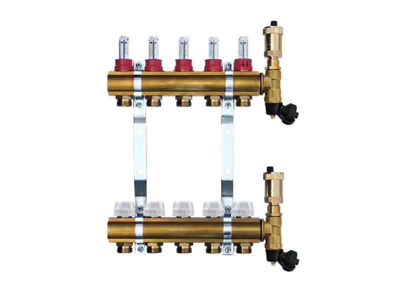 Brass manifold with automatic deaeration - 5 way TI6431408 