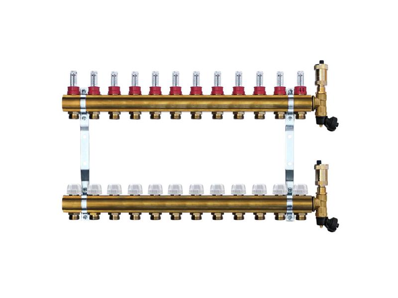 Brass manifold with automatic deaeration - 12 way TI6431415 