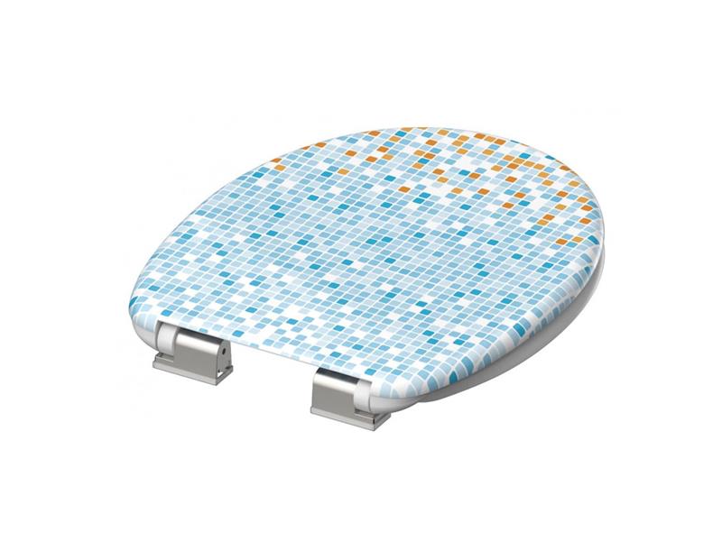 Toilet seat SCHÜTTE Mosaik Blau-Orange Soft Close TI6437870 SCHÜTTE