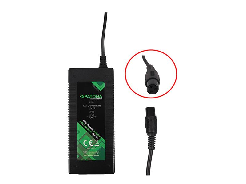 Charger for scooters and hoverboards PATONA 42V/2A/84W TI6442518 PATONA