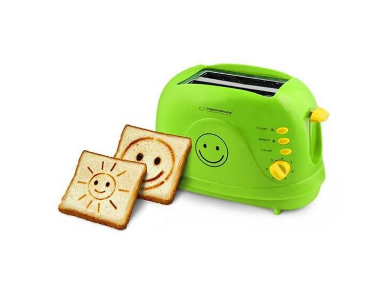 Toaster ESPERANZA Smiley Green EKT003 TI6438223 ESPERANZA