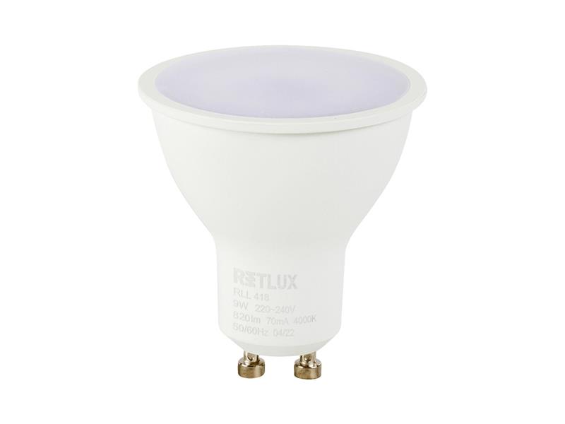 LED bulb GU10 9W natural white RETLUX RLL 418 TI4111333 RETLUX