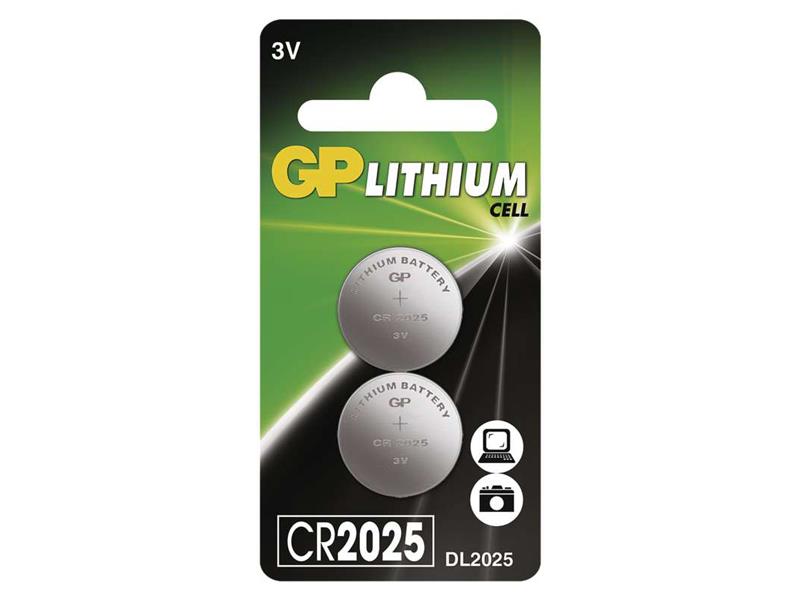 Battery CR2025 GP lithium 2pcs / blister TI4270378 GP