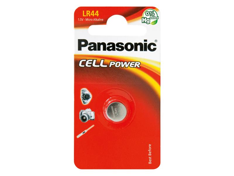 Battery LR44 (A76) PANASONIC Cell Power alkaline 1pc / blister TI4270465 Panasonic