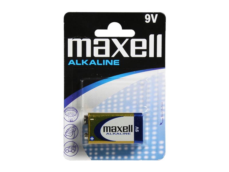 Battery 6LR61 (9V) alkaline MAXELL 1pc /  blister TI4270584 Maxell