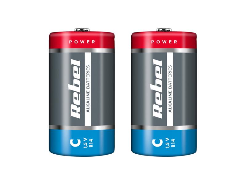 Battery C (R14) alkaline REBEL Alkaline 2pcs / shrink BAT0063 TI4270624 Rebel