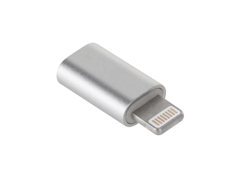 Reduction Micro USB - Lightning GSM1019S Silver TI6435509 