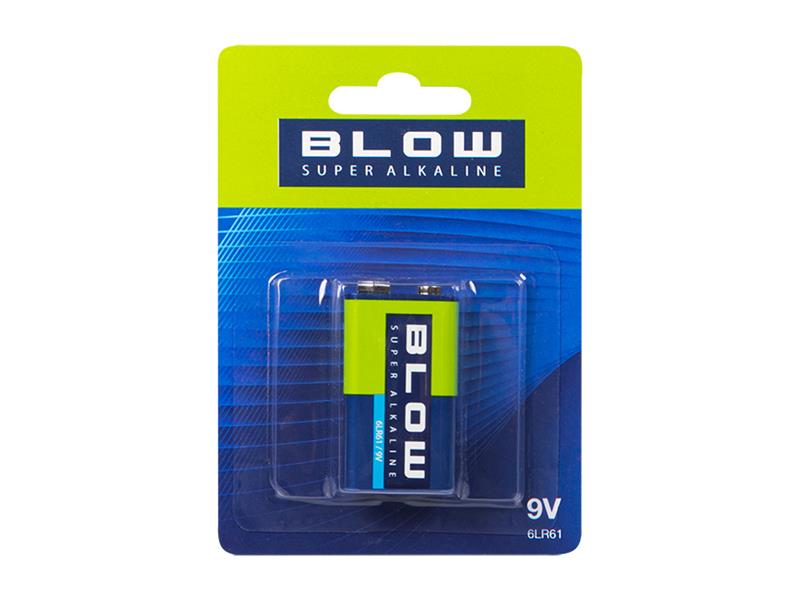 Battery 9V (6LR61) alkaline BLOW Super Alkaline 1pc / blister TI6436662 BLOW