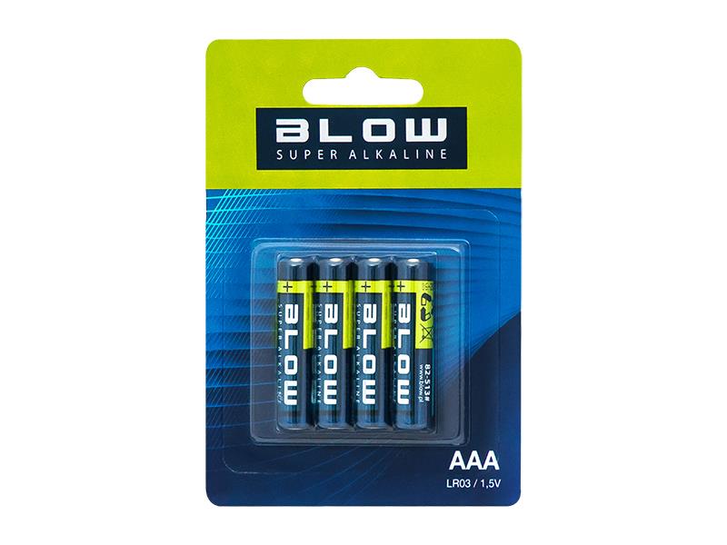 Battery AAA (LR03) alkaline BLOW Super Alkaline 4pcs / blister TI6436664 BLOW