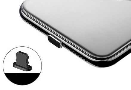 Plug for Lightning connector 1pc Black TI6441991 