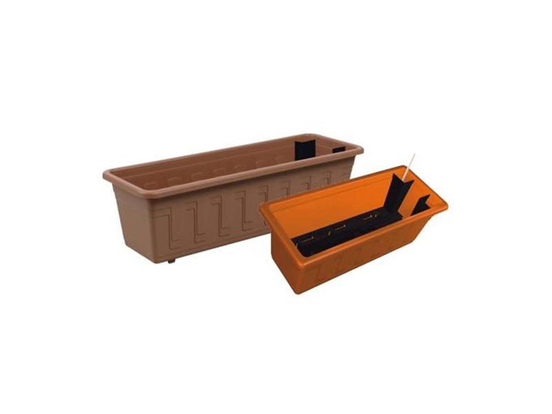 Self watering box GARDEN FLOR terracotta 50cm TI8854623 PLASTKON