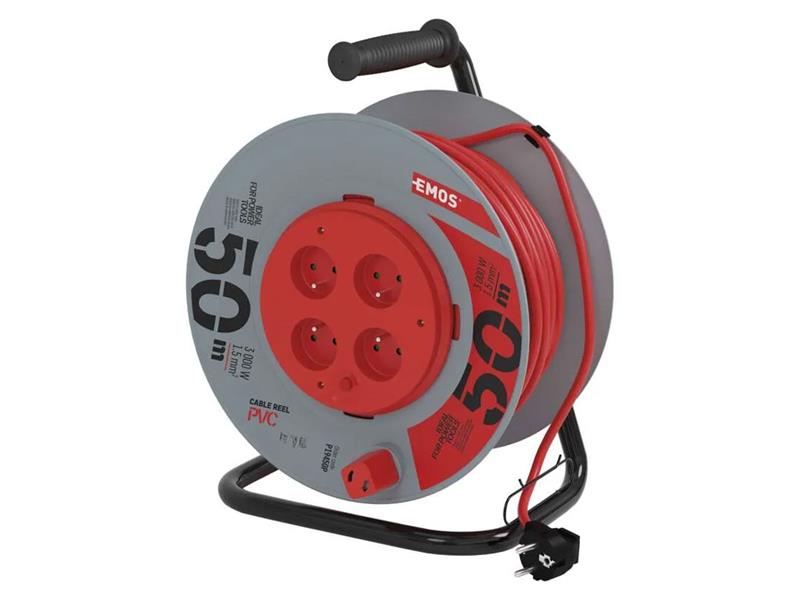 Extension cable on drum - 4 sockets 50m EMOS P19450P TI8710113 EMOS