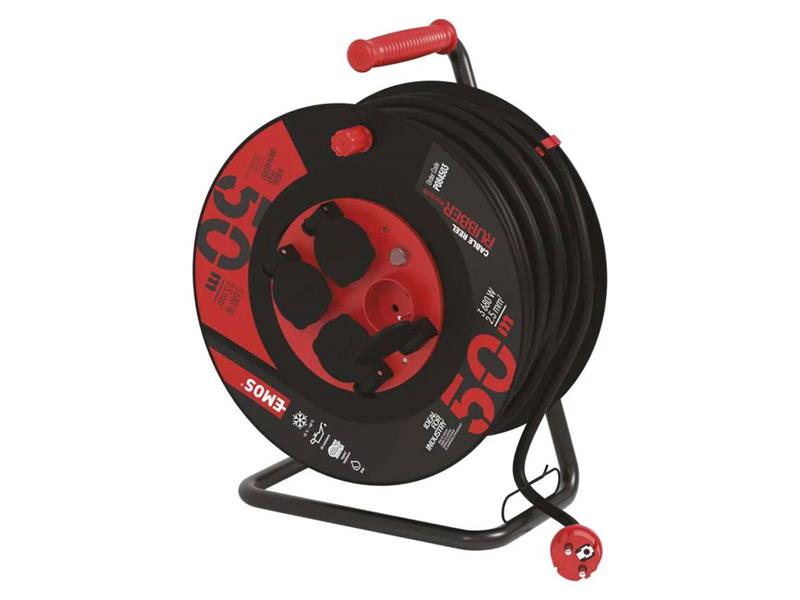 Extension cable on drum -  4 sockets 50m EMOS P084503 TI8710348 EMOS