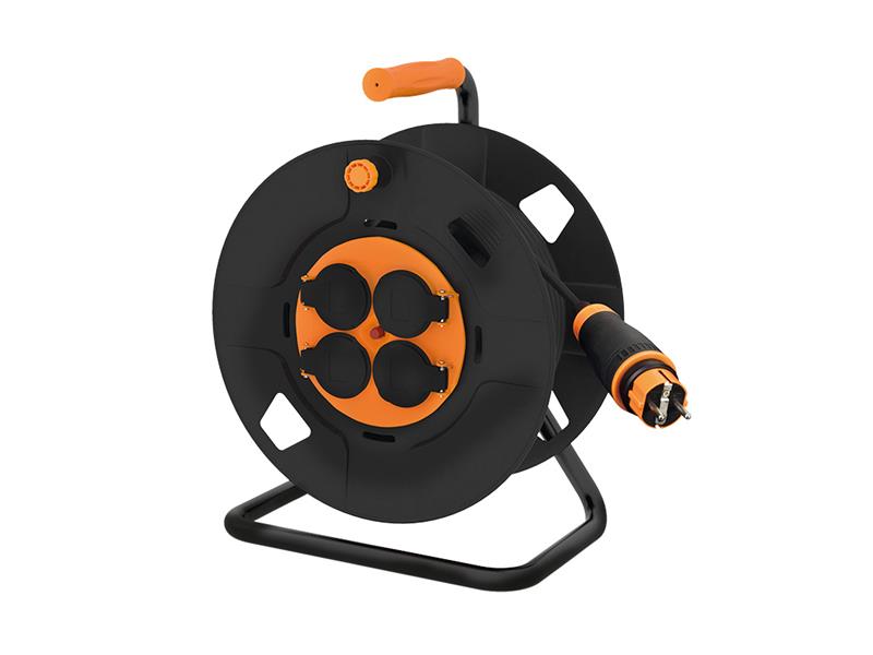 Extension cable on the drum - 4 sockets 25m SOLIGHT PB41 TI8710517 SOLIGHT