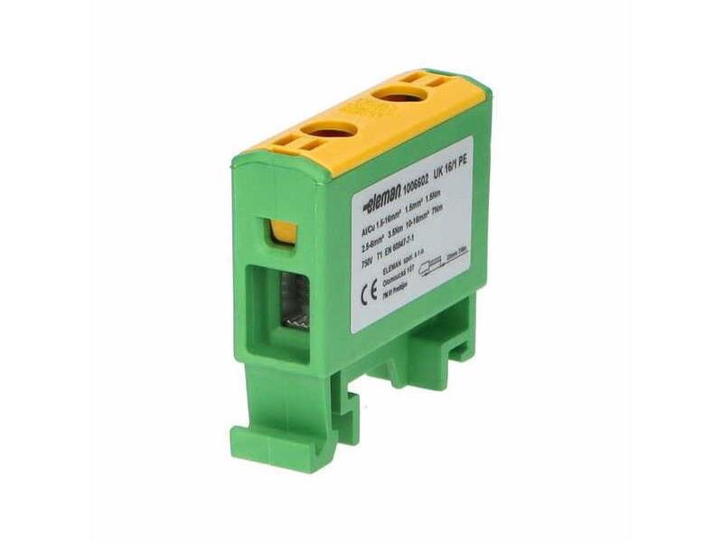 Universal clamp UK 16/1 A, 85A, 1-pole, AL/CU, green-yellow TI3390370 ARGOS