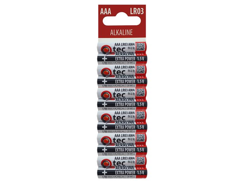 Battery AAA R03/AM4 Extra power alkaline QTEC P1532 12pcs / blister TI4270647 QTEC