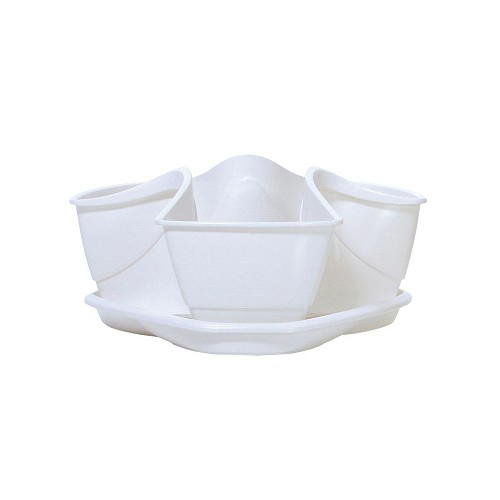 Herb flowerpot COUBI HERBAL white 29,5x29,5x14cm TI6431144 PROSPERPLAST