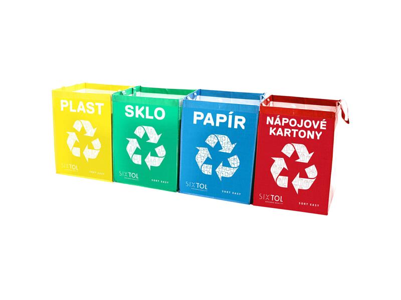 Set of bags for sorted waste SIXTOL Sort Easy 4 Carton 4x36l TI6441185 SIXTOL