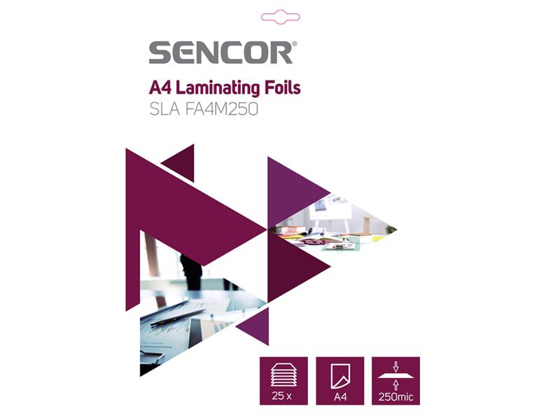 Laminating foil SENCOR SLA FA4M250 A4 250mic 25pcs TI8855438 SENCOR
