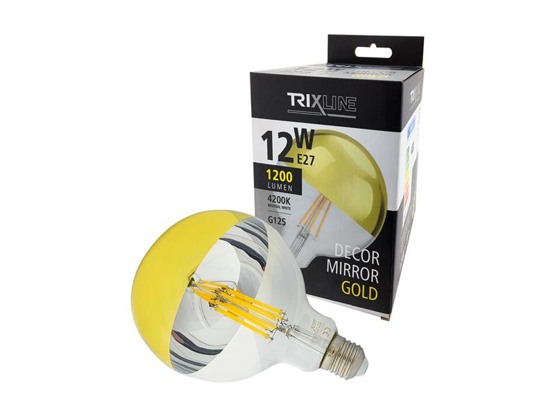 Light bulb LED E27 12W G125 white natural TRIXLINE Decor Mirror P976 Gold TI4111428 TRIXLINE