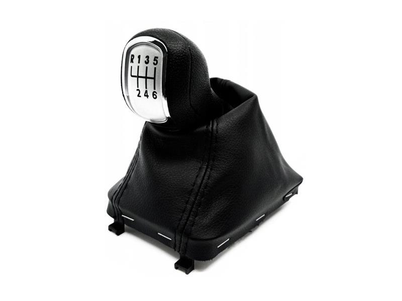 Shift lever with cuff Škoda Superb II 2008 - 2012 Silver 6-speed transmission TI6423536 PROTEC