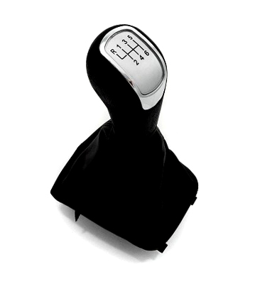 Shift lever with cuff Škoda Octavia II Facelift 2008 - 2012 Silver 6-speed transmission TI6423538 PROTEC