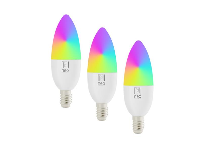Smart LED bulb E14 6W RGB+CCT IMMAX NEO 07716C WiFi Tuya set of 3 TI6433089 IMMAX NEO