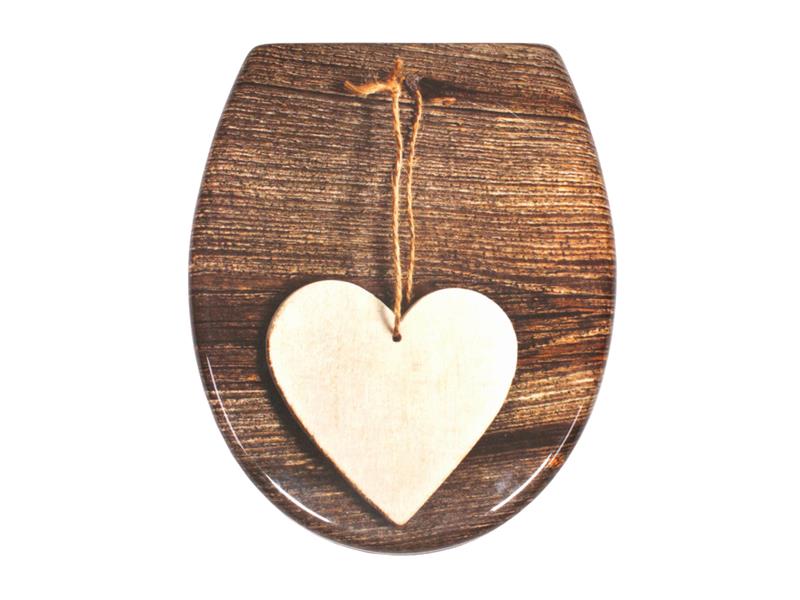 Toilet seat SCHÜTTE Wood Heart Soft Close TI6428272 SCHÜTTE
