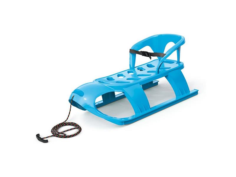 Children's sled BEZZY SEAT with backrest light blue TI6440560 PROSPERPLAST