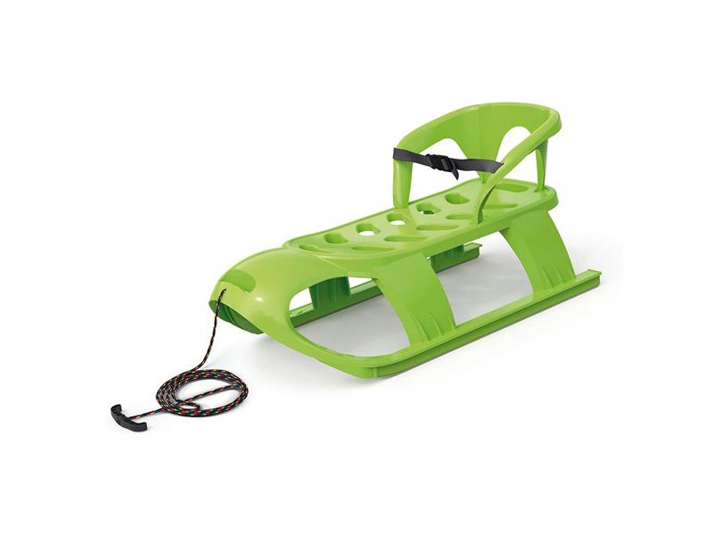 Children's sled BEZZY SEAT with green backrest TI6440561 PROSPERPLAST
