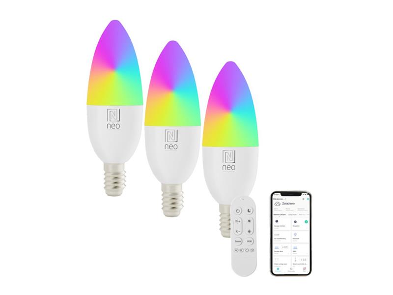 Smart LED bulb E14 6W RGB+CCT IMMAX NEO 07716CDO WiFi Tuya set of 3 TI6441818 IMMAX NEO