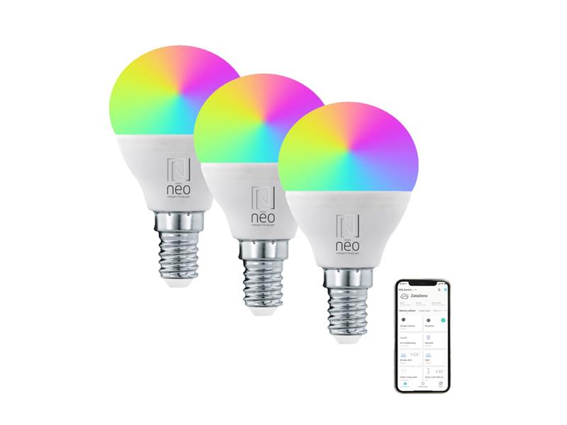 Smart LED bulb E14 6W RGB+CCT IMMAX NEO Lite 07745C WiFi Tuya set of 3 TI6441822 IMMAX NEO
