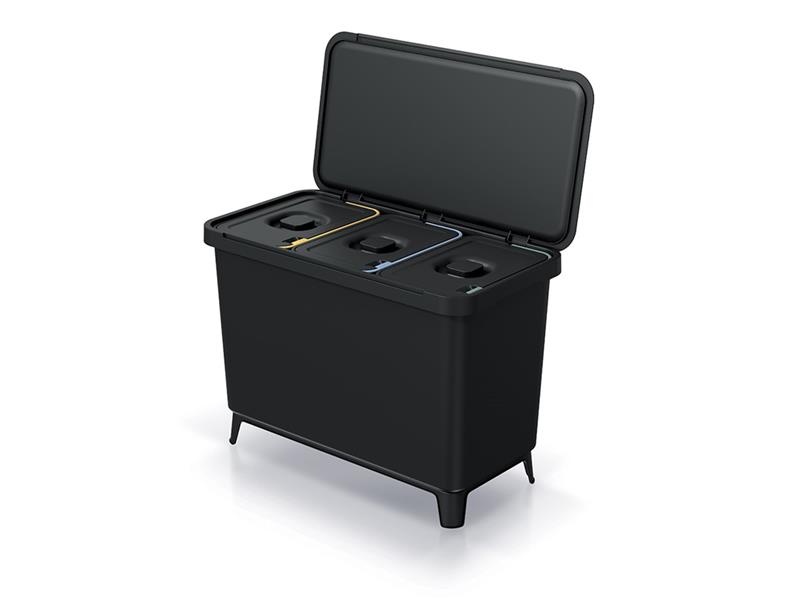 Trash bin SYSTEMA black 3x10l TI6442894 PROSPERPLAST