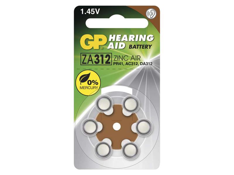 Battery GP ZA312 6pcs / blister TI4270063 GP