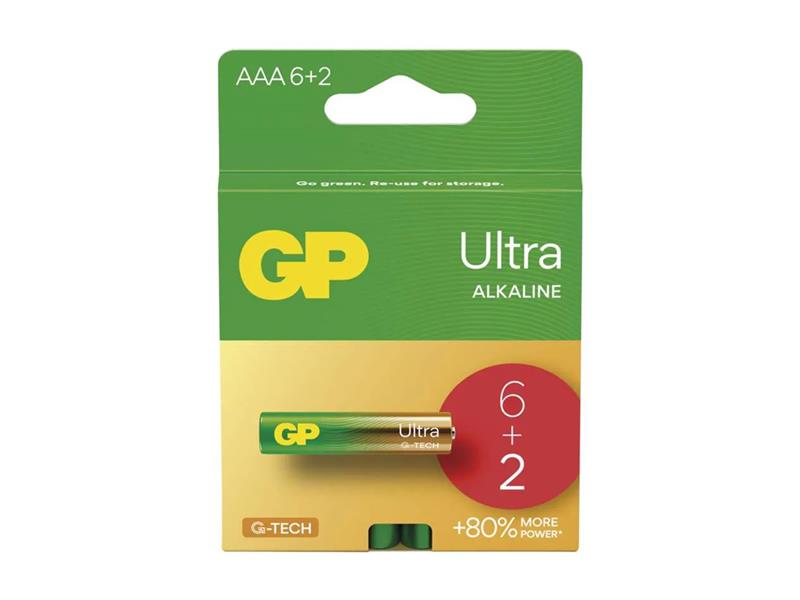 Battery AAA (R03) alkaline GP Ultra 8pcs TI4270665 GP