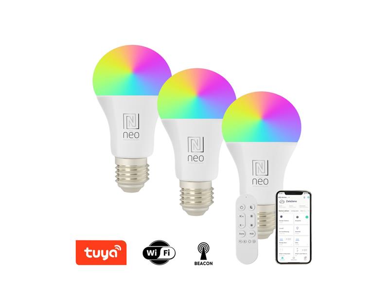 Smart LED bulb E27 11W RGB+CCT IMMAX NEO 07733CDO WiFi Tuya set of 3 TI6441817 IMMAX NEO