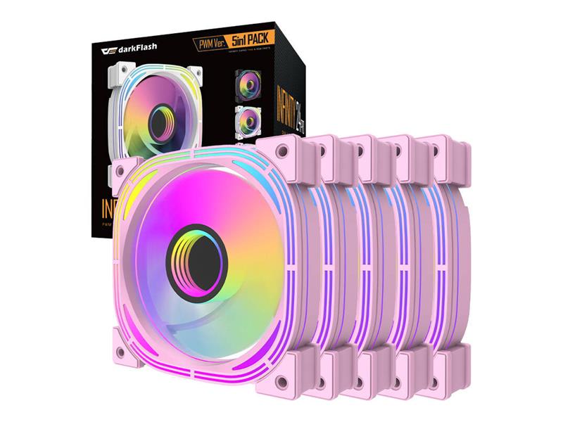 PC Fan Kit DARKFLASH INF24 ARGB 5in1 Pink TI6442554 DARKFLASH