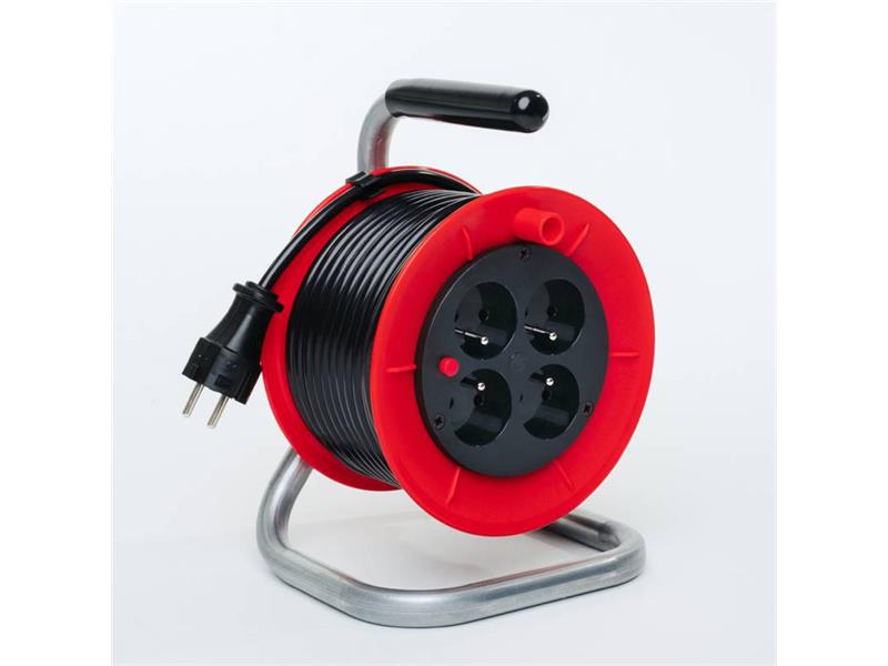 Extension cable on drum - 4 sockets 15m MUNOS Basic TI8710477 MUNOS