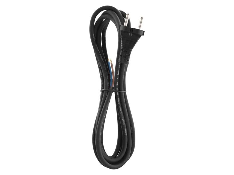 Power cord rubber 2x1,0mm2 3m black EMOS S03030 TI8740051 EMOS
