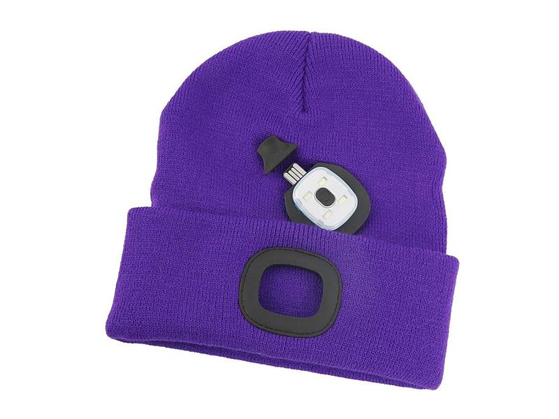 Cap with headlamp TES purple size L rechargeable TI4170844 TES