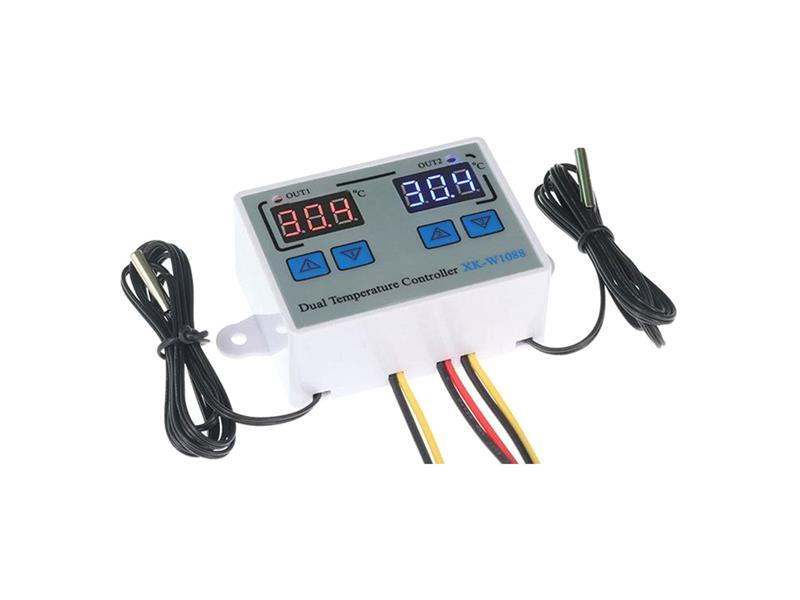 Digital thermostat dual XK-W1088, -50 to + 110 ° C, power supply 12V TI9830173 TIPA